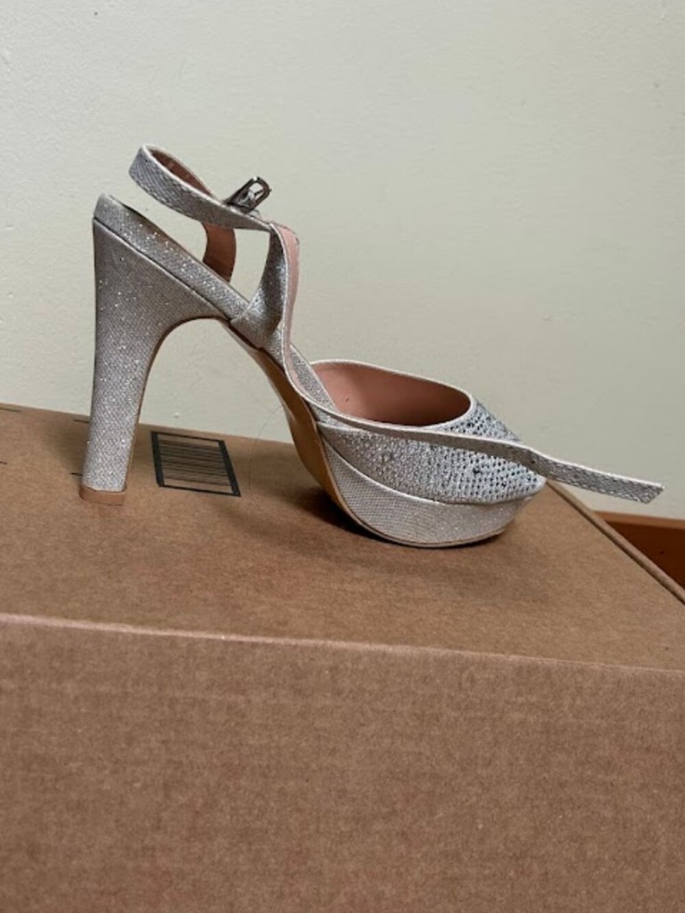 Top Moda Glitter Platform Heels